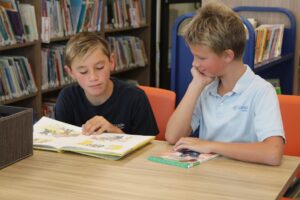 kids in the library